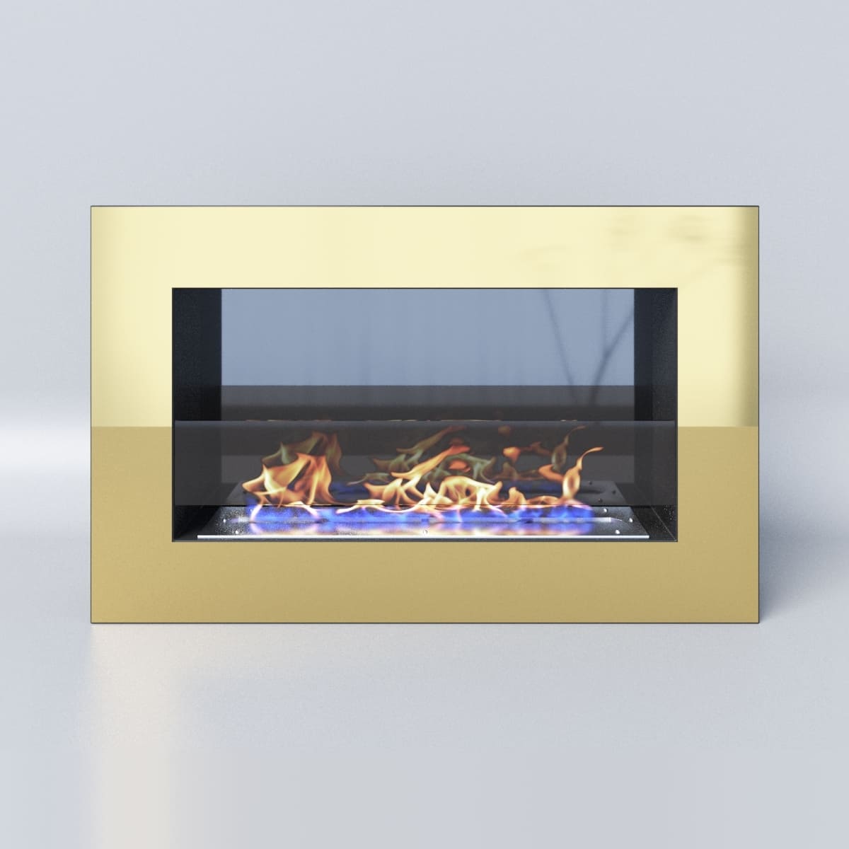 Биокамин "Русский огонь" Барокко 800N настенный (высота 500мм.) с защитным и декоративным стеклом по цене 43 450 руб.