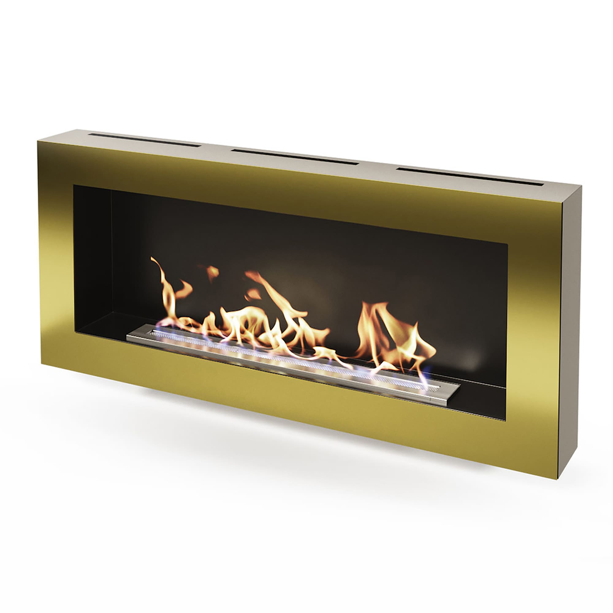 Биокамин "Русский огонь" Барокко 1200N настенный с декоративным стеклом (стемалитом) по цене 48 650 руб.