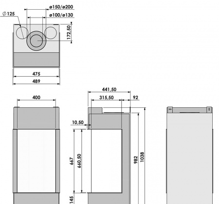 Газовый камин BellFires View Bell Vertical 3 Газовый камин BellFires View Bell Vertical 3