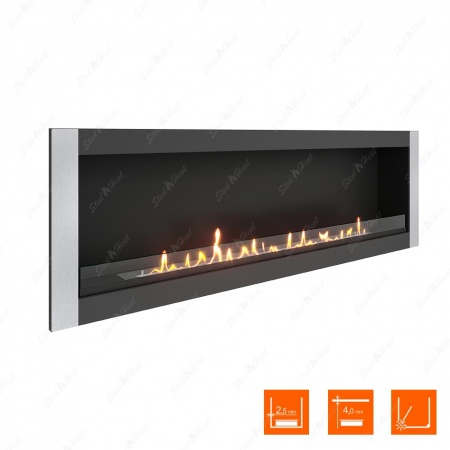 Биокамин SteelHeat ONE-V 1700 стекло по цене 69 000 руб.