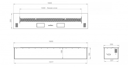 Автоматический биокамин 1600 Standart Автоматический биокамин 1600 Standart по цене 281 232 руб.