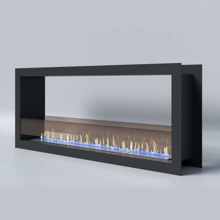 Биокамин "Русский огонь" Честер Сквозной 1200 встраиваемый с защитным стеклом по цене 50 000 руб.