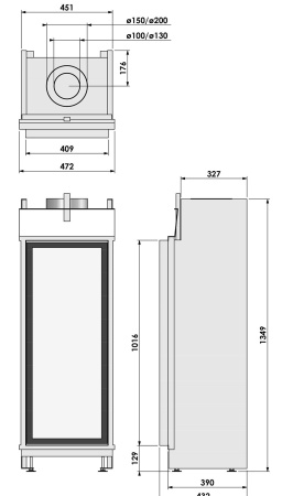Газовый камин BellFires Vertical Bell Medium