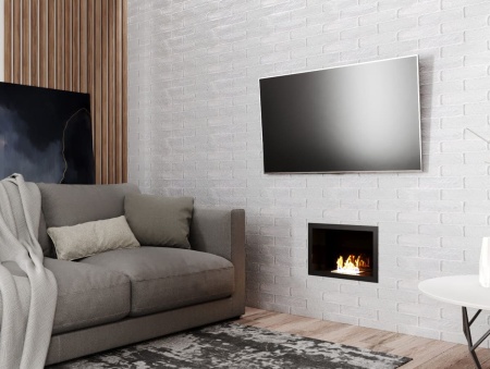 Биокамин "Русский огонь" Лайт 460V встраиваемый с защитным стеклом по цене 14 200 руб.